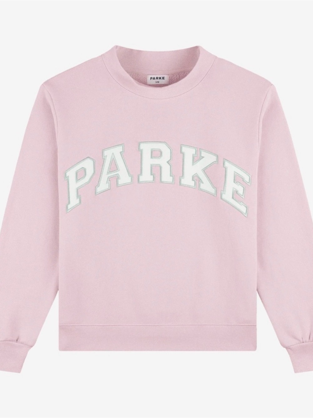 Parke Light Pink “sprinkle” Crewneck Sweatshirt with White Logo